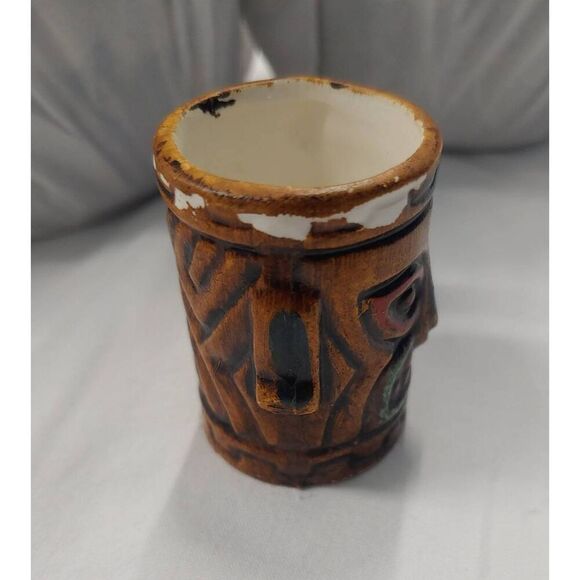 Vintage Tiki Totem Pole Double Shot Glass - Picture 5 of 6
